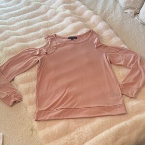 Sanctuary Blush Cold Shoulder Long Sleeve Top